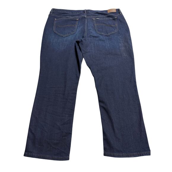 NWOT Lee Jeans Regular Fit Straight Mid Rise Womens Plus Size 20P Stretch Blue - Picture 6 of 11